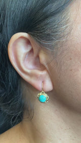 Woven Waves Turquoise Dangle Earrings