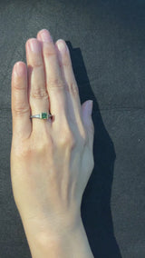 Green Tourmaline Forged Ring