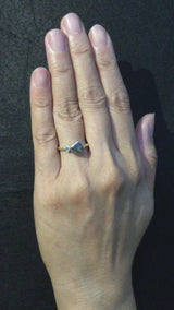 Skinny Pebbles Geo-Cut Salt and Pepper Diamond Ring