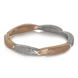 Long Pebbles Band in Palladium and Rose gold