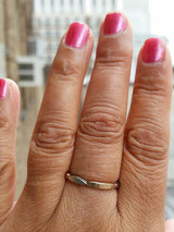 Hand Long Pebbles Band in Palladium and Rose gold
