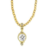 Custom round diamond pendant