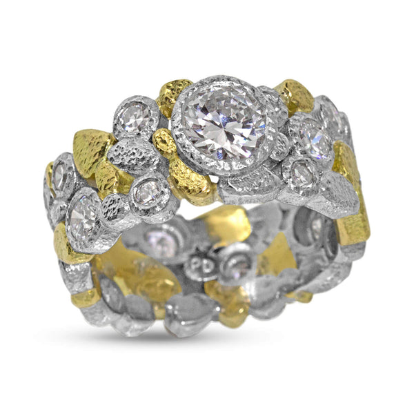 Custom Dancing Diamonds Ring 