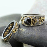 Custom River Pebbles Diamond Rings