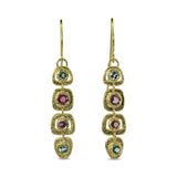 Custom Dangle Open Pebble Tourmaline Earrings