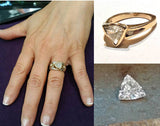 Custom River Pebbles Trillion Diamond Ring-SS diamond ring