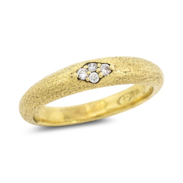 Dew Pond Diamond Band Ring in gold