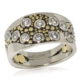 Custom River Pebbles Wedding Ring-3Q-SR