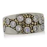 Custom River Pebbles Wedding Ring-front-SR