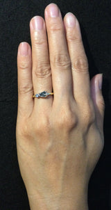 Skinny Pebbles Geo-Cut Salt and Pepper Diamond Ring on hand