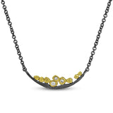 Wavy Pebbles Diamond Bar Necklace