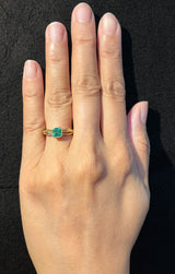 Emerald Gold Ring Hand