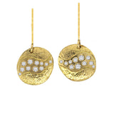 Riverbed Diamond Earrings in 18k Yellow Gold