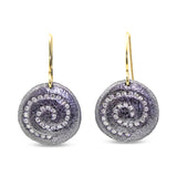 Round Spiral Diamond Earrings