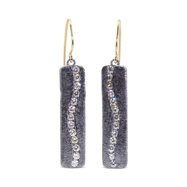 Long Diamond River Earrings