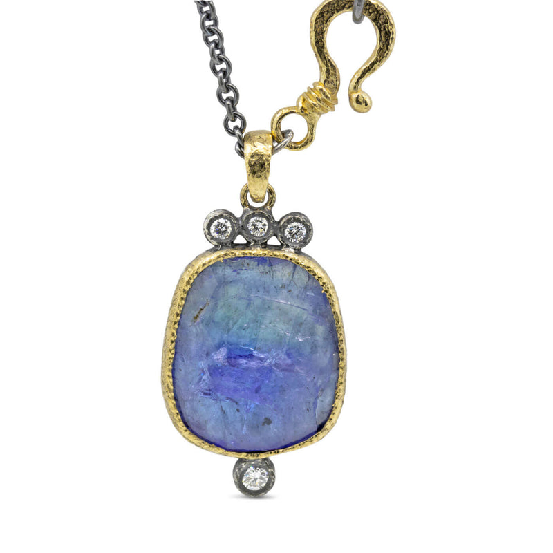 Tanzanite Pendant Necklace with diamonds