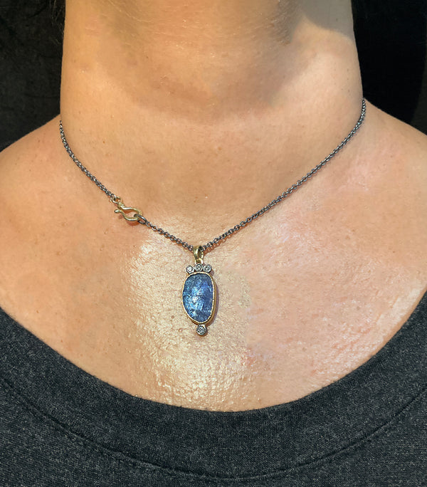 Tanzanite Pendant Necklace with diamonds