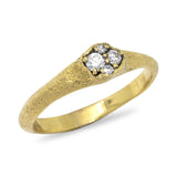 Dew Pond Diamond Signet Ring in 18k gold