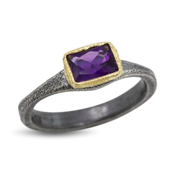 Amethyst Forged Ring