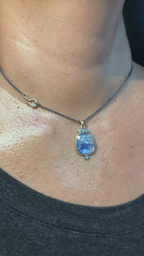 Tanzanite Pendant Necklace with diamonds