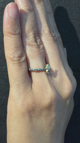 Skinny Pebbles Ring with tourmaline and diamonds