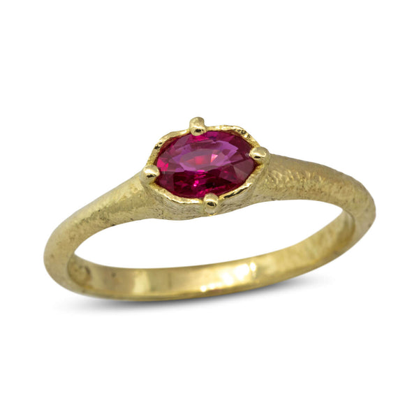 Ruby Signet Ring in 18k gold