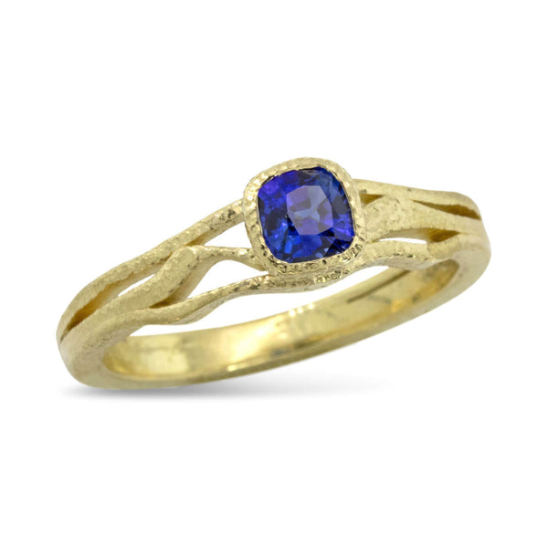 Delicate Three Wave Sapphire Ring