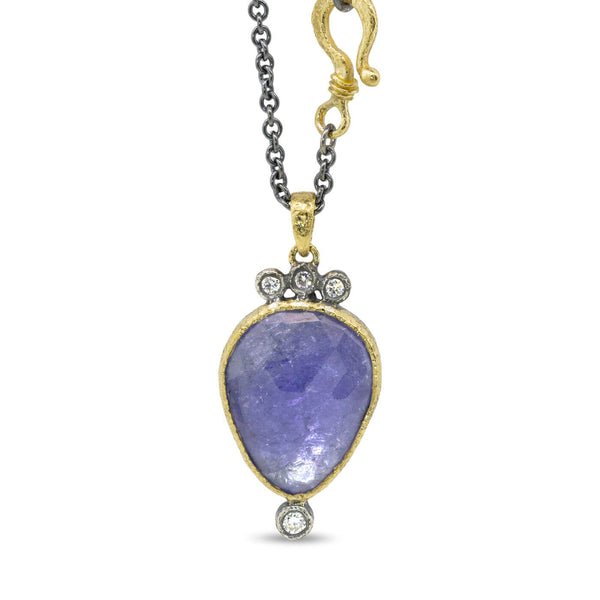 Tanzanite Pendant Necklace with diamonds