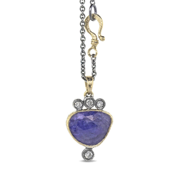Tanzanite Pendant Necklace with diamonds