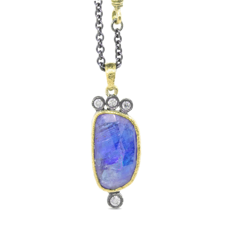 Tanzanite Pendant Necklace with diamonds