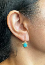 Woven Waves Turquoise Dangle Earrings