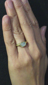 Dew Pond Signet Ring with diamonds