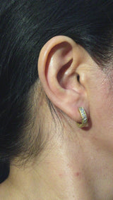 Double Dew Pond Hoop Earrings in 18k gold