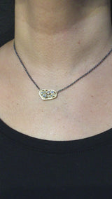 Custom Open Pebble Diamond Necklace