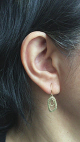 Free-form Dangle Pebble Earrings