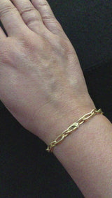 Organic Small Link Bracelet in gold