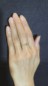 Hexagonal Sapphire Signet Ring