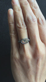 Video of Double Spiral ring on hand