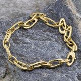 Organic Small Link Bracelet in gold