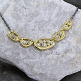 Open Pebbles Diamond Link Necklace