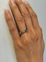 Sculpted Thin Ring on hand