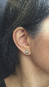 Peridot Pebble Stud Earrings
