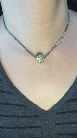 Orb Pendant Necklace with diamonds