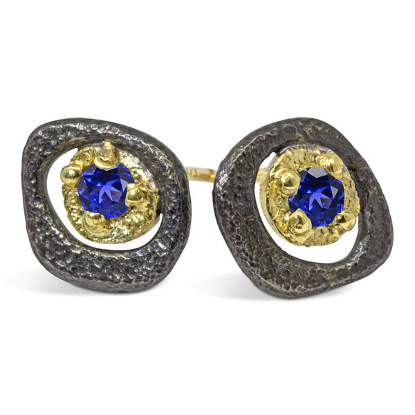 Blue sapphire stud earrings 