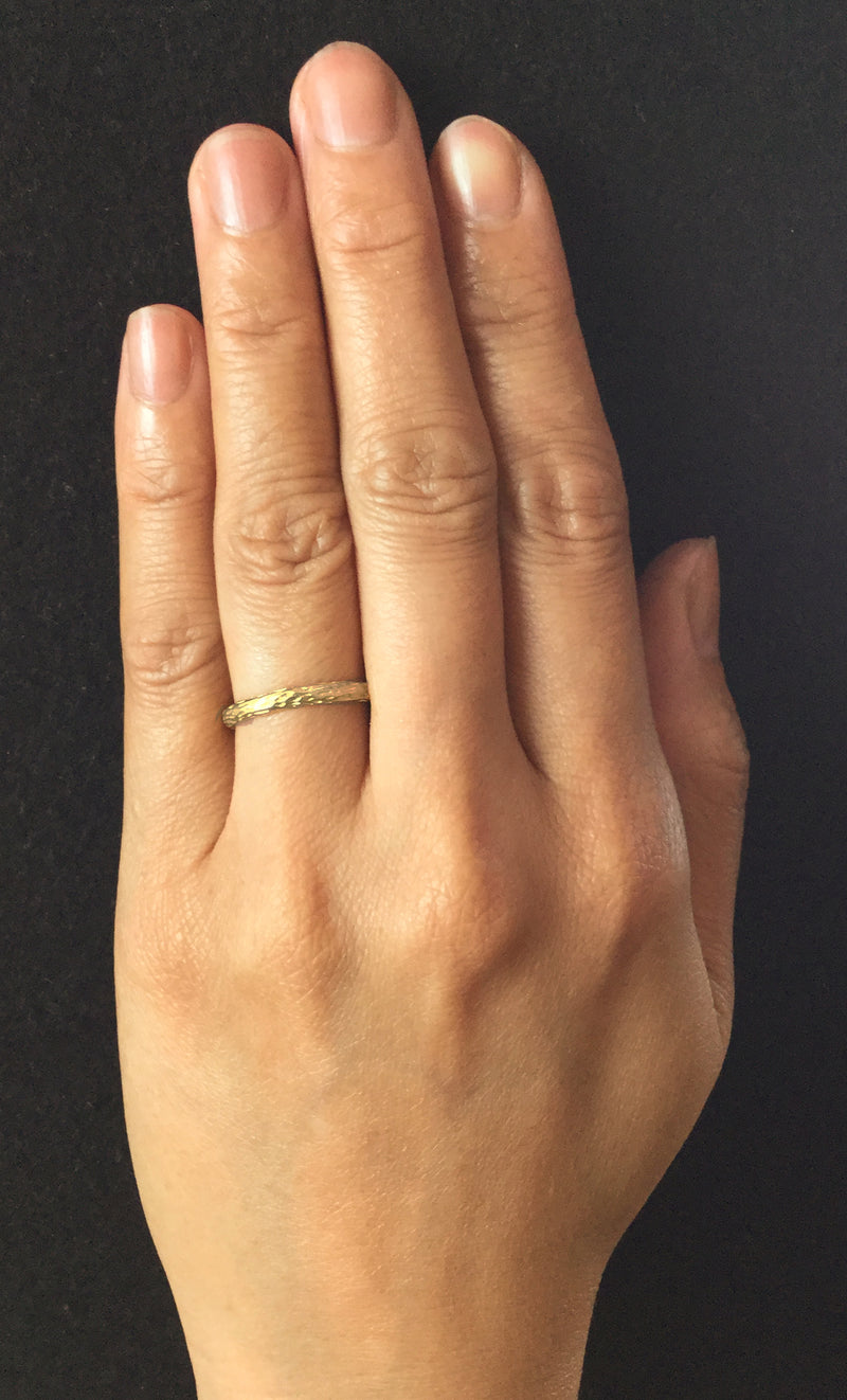 Cactus Gold Ring on hand