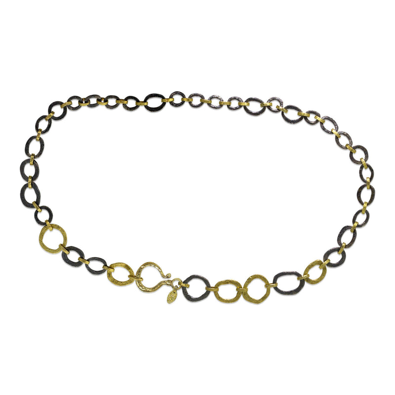 Open Pebble Chain Link Necklace