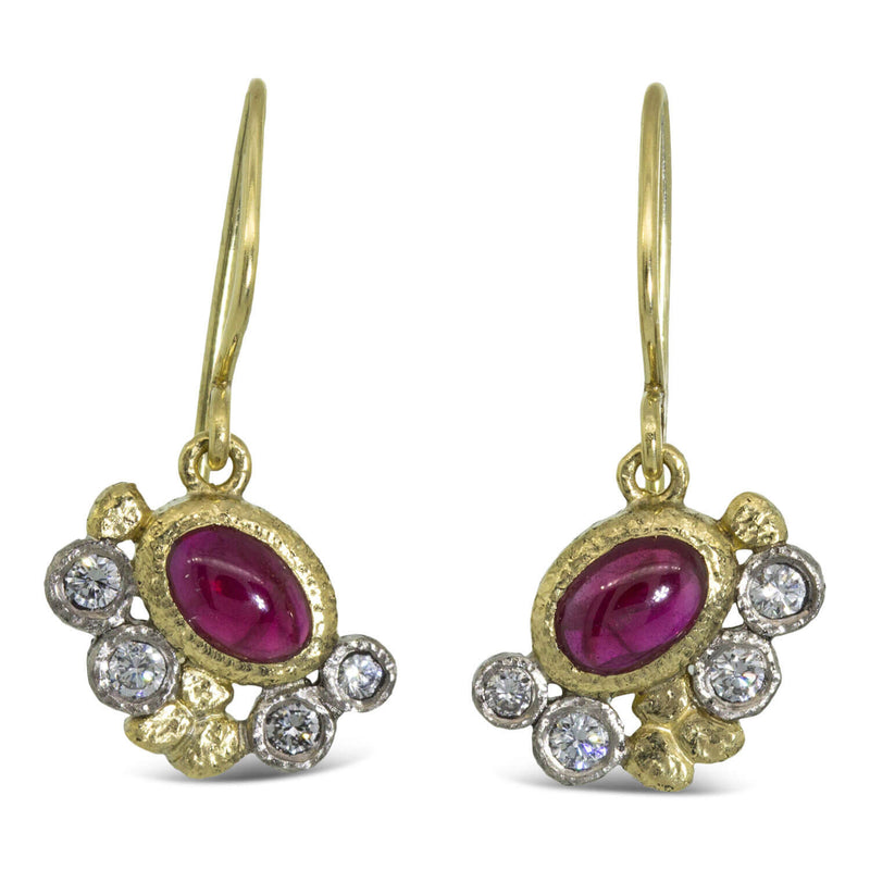 Custom Ruby Dangle Earrings