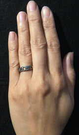Custom Wavy River Band Ring on hand