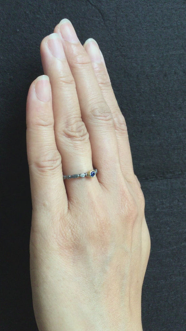 Skinny Pebbles Sapphire Ring