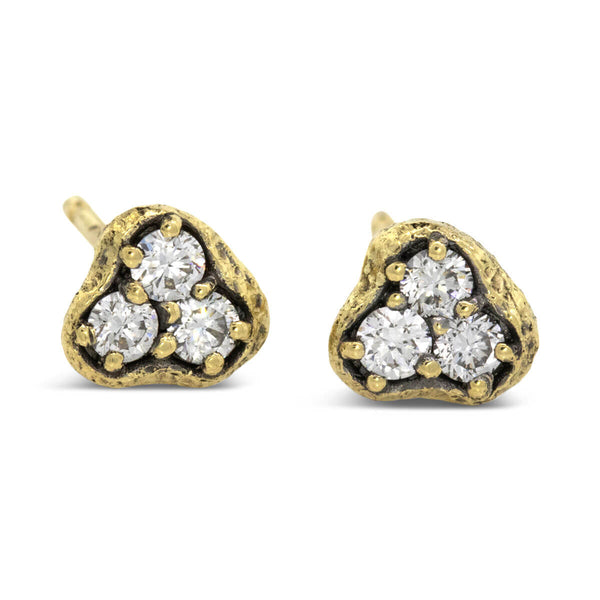 Buy Gold Plated Diamond Shaped Earrings by Nayaab by Aleezeh Online at Aza  Fashions.